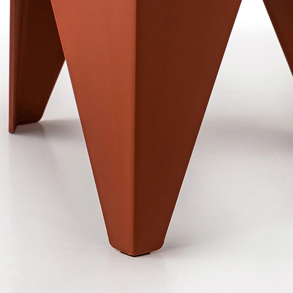 Set of 4 Puzzle Stool Bar Stools Stackable Red - Image 6