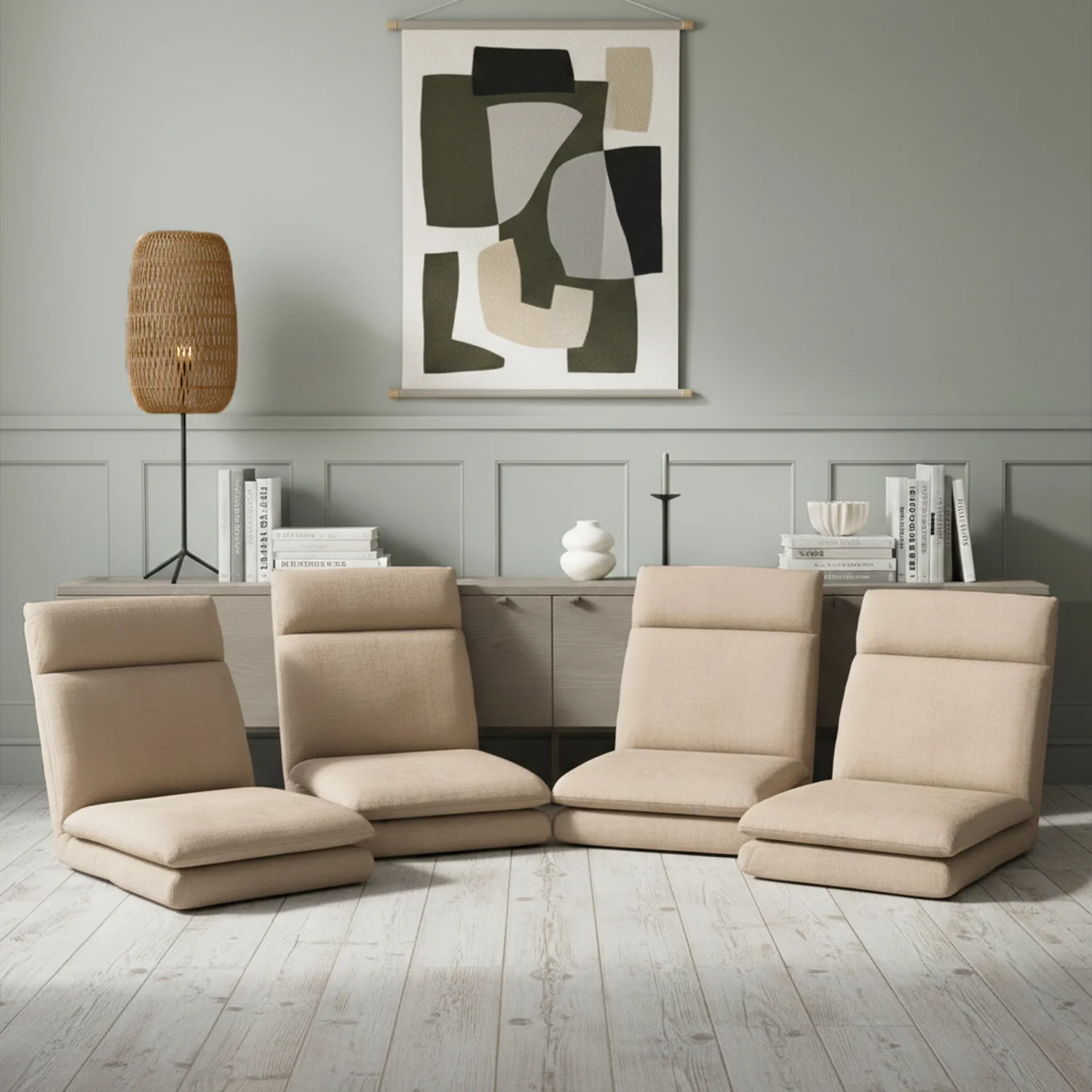 4XFloor Chair Sofa Linen Beige - Image 7