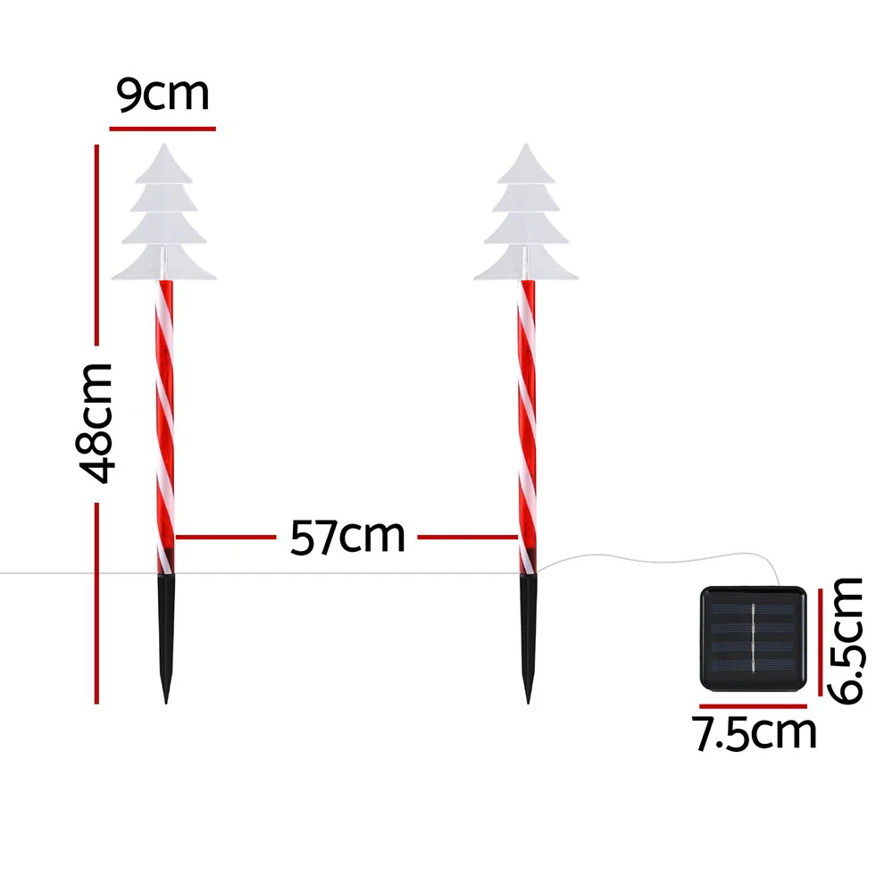 5 PCS Christmas Lights Path Ground Light Garden Decorations 25 LED - Image 2
