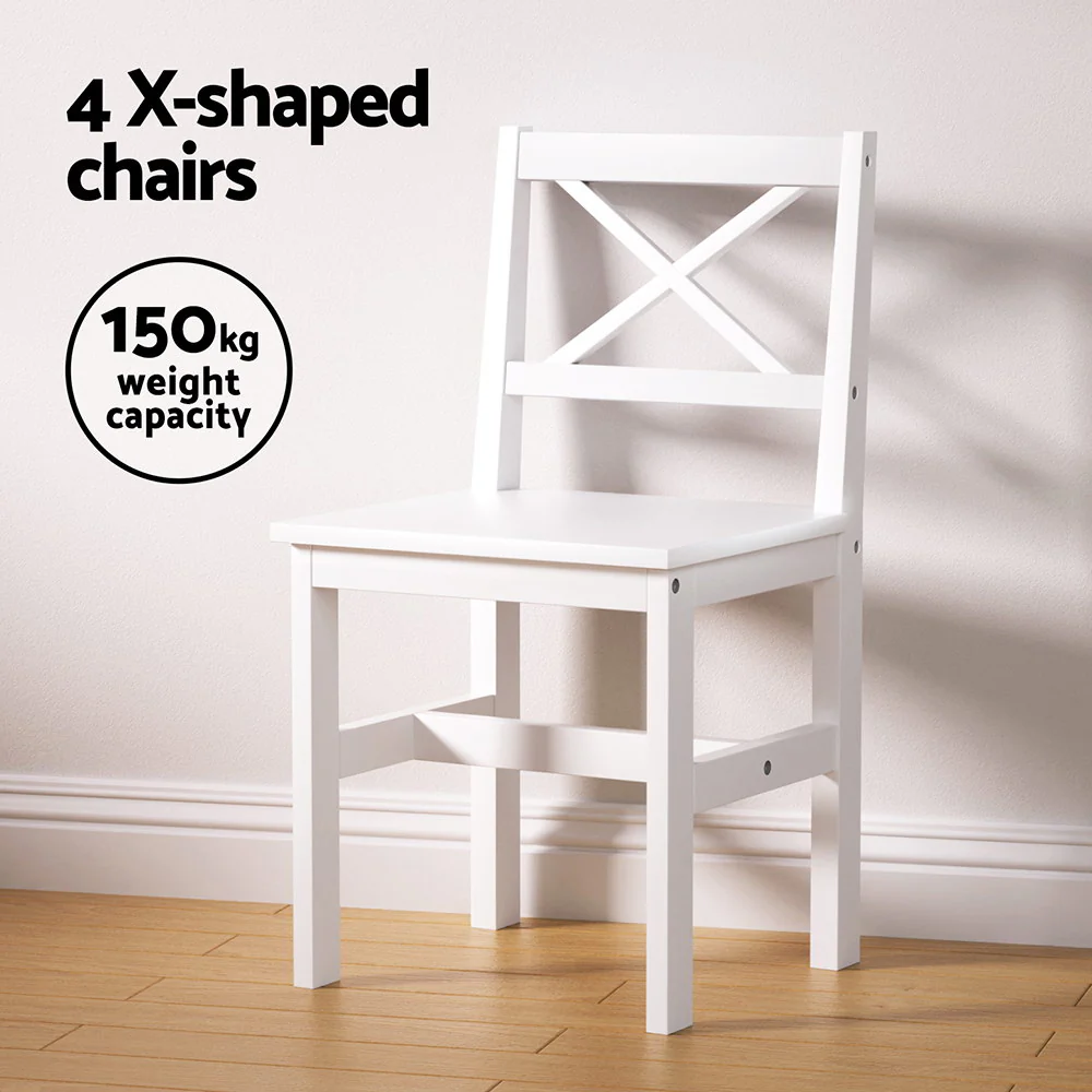 5 Piece Kaye Dining Set White - Image 5