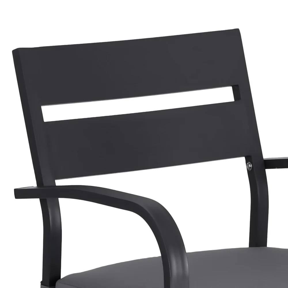 5 Piece Outdoor Aluminium Bar Set - Dark Grey - Image 4