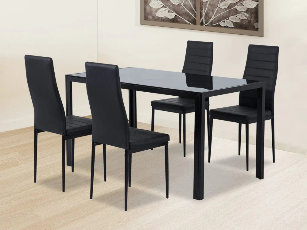 5 Piece Tatiana Dining Set - Black - Image 2