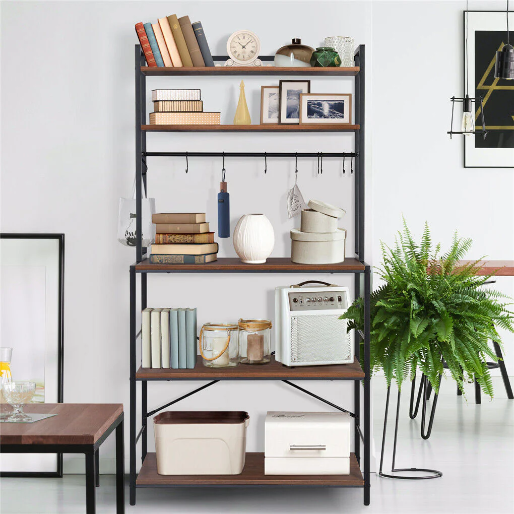 5-Tier Baker's Rack Microwave Stand Storage Shelf 84.5cm - Image 3