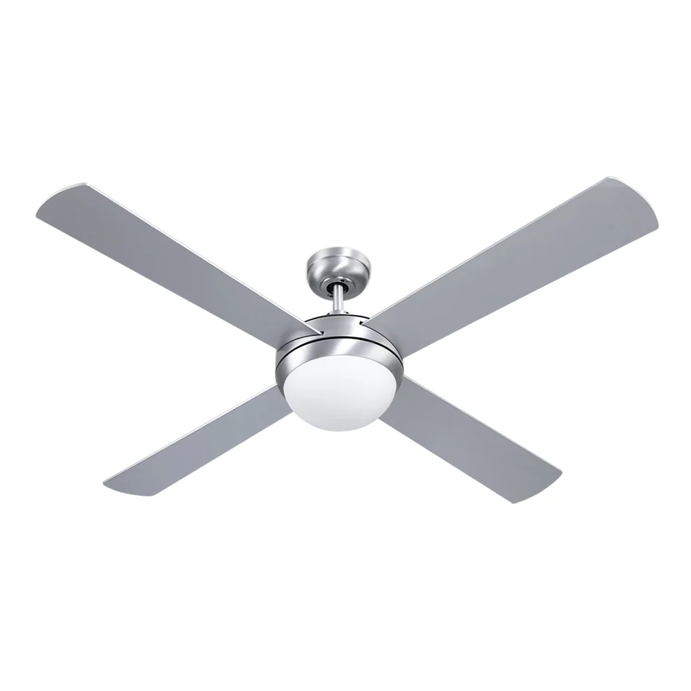 52'' Ceiling Fan AC Motor w/Light w/Remote - Silver - Image 8
