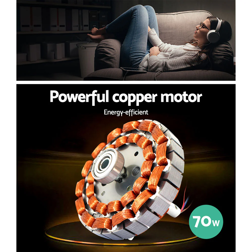52'' Ceiling Fan AC Motor w/Light w/Remote - White - Image 5