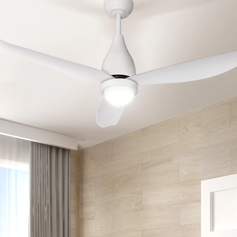 52'' Ceiling Fan DC Motor LED Light Remote Control - White - Image 4