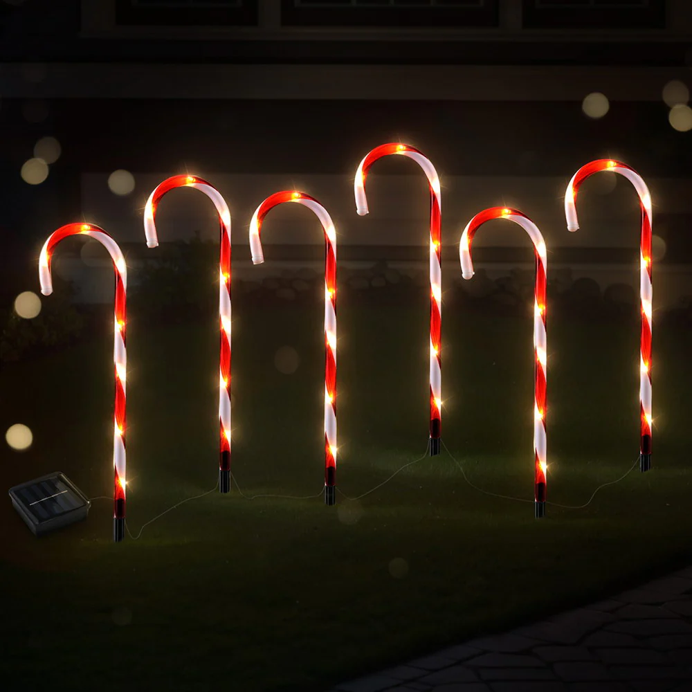 6 PCS Christmas Lights Path Ground Light Garden Decorations 42 LED - Image 7
