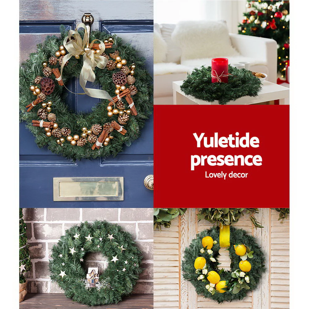 60cm Christmas Wreath Garland – Festive Holiday Décor - Image 5