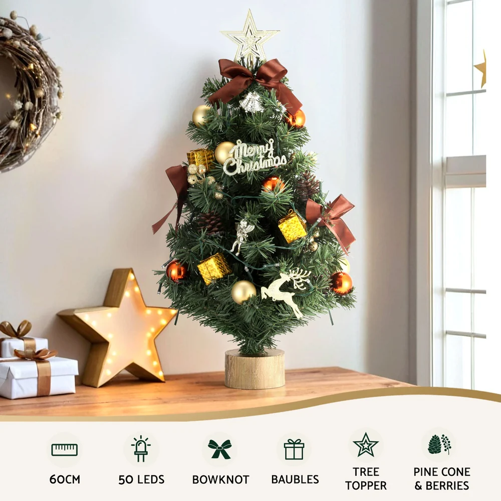 60CM Tabletop LED Christmas Tree – Perfect Mini Xmas Tree Decoration - Image 5