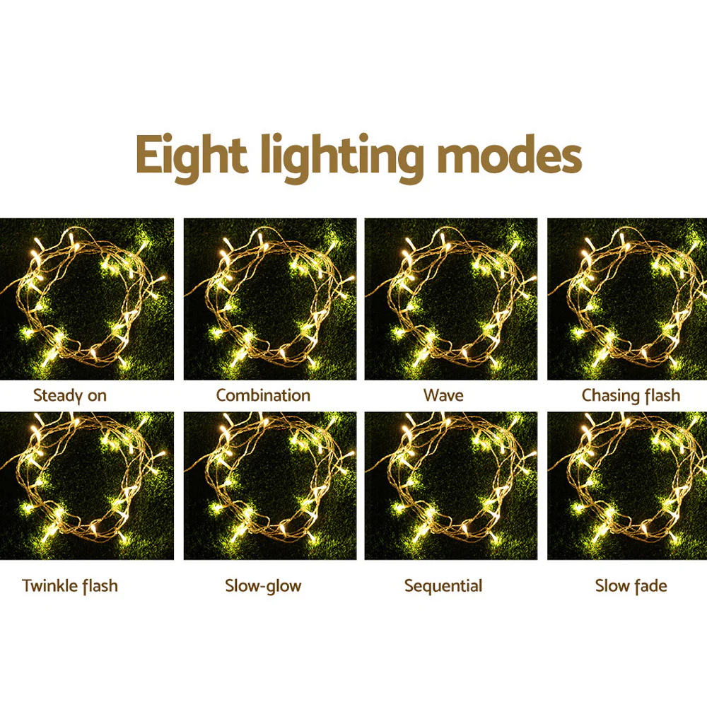 6X3M Christmas Lights Curtain Light Warm White 600 LED - Image 4
