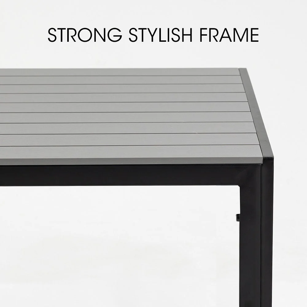 7-Piece Outdoor Dining Setting - Grey & Black - Image 8