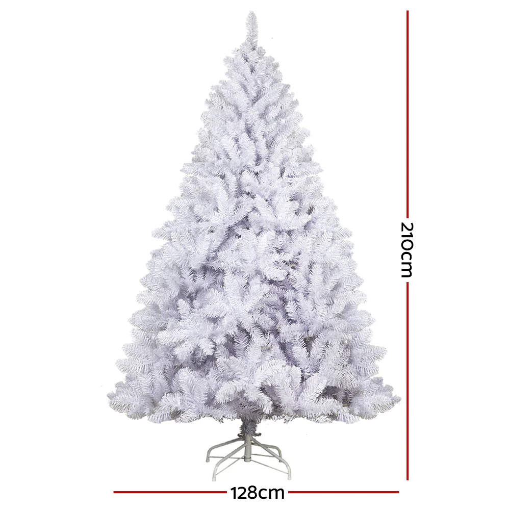 7FT / 2.1M White Christmas Tree – 1000 Tips - Image 3