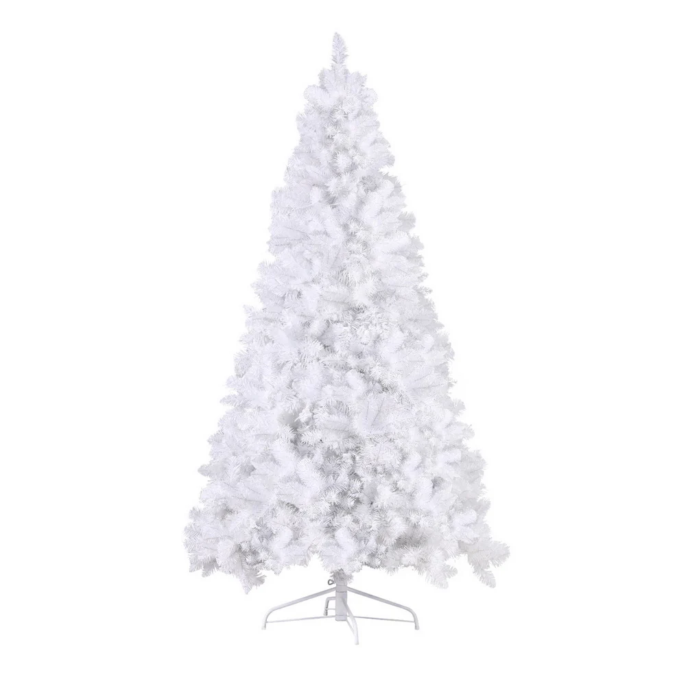 7FT / 2.1M White Christmas Tree – 1260 Tips – Pre-lit 500 Warm White LED Lights - Image 4