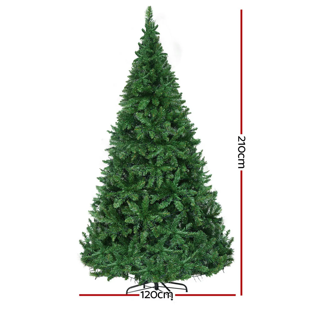 7FT / 2.1M Christmas Tree – 1000 Tips – Pre-lit 1134 Warm White LED Lights - Image 3