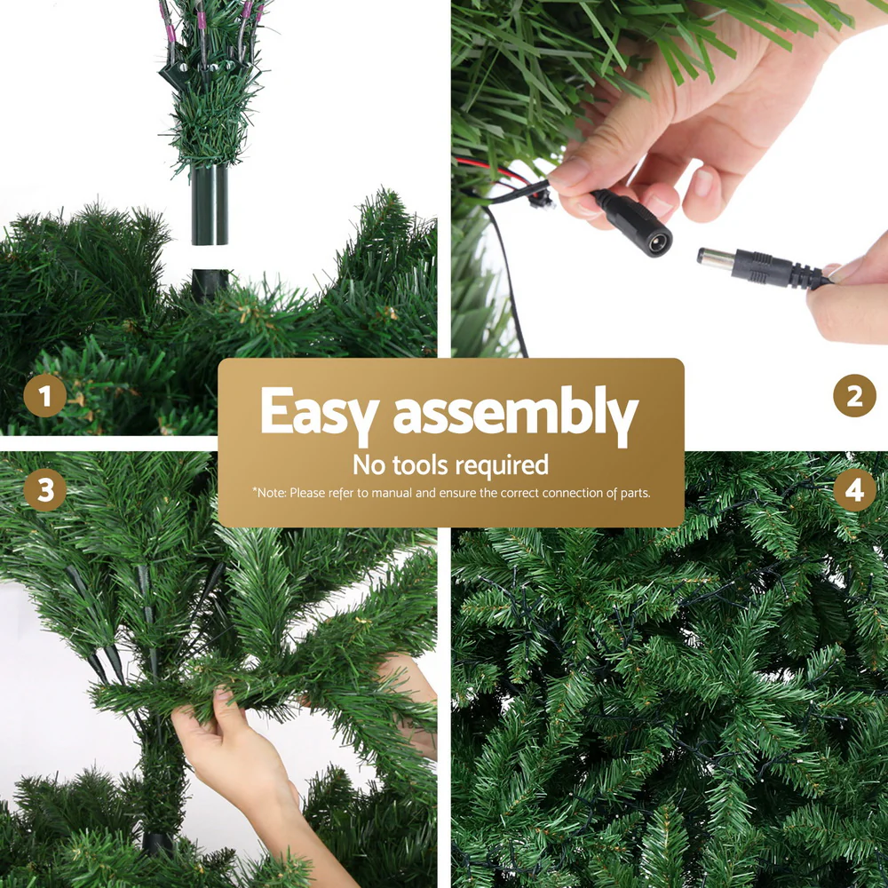 7FT / 2.1M Christmas Tree – 1000 Tips – Pre-lit 1134 Warm White LED Lights - Image 7