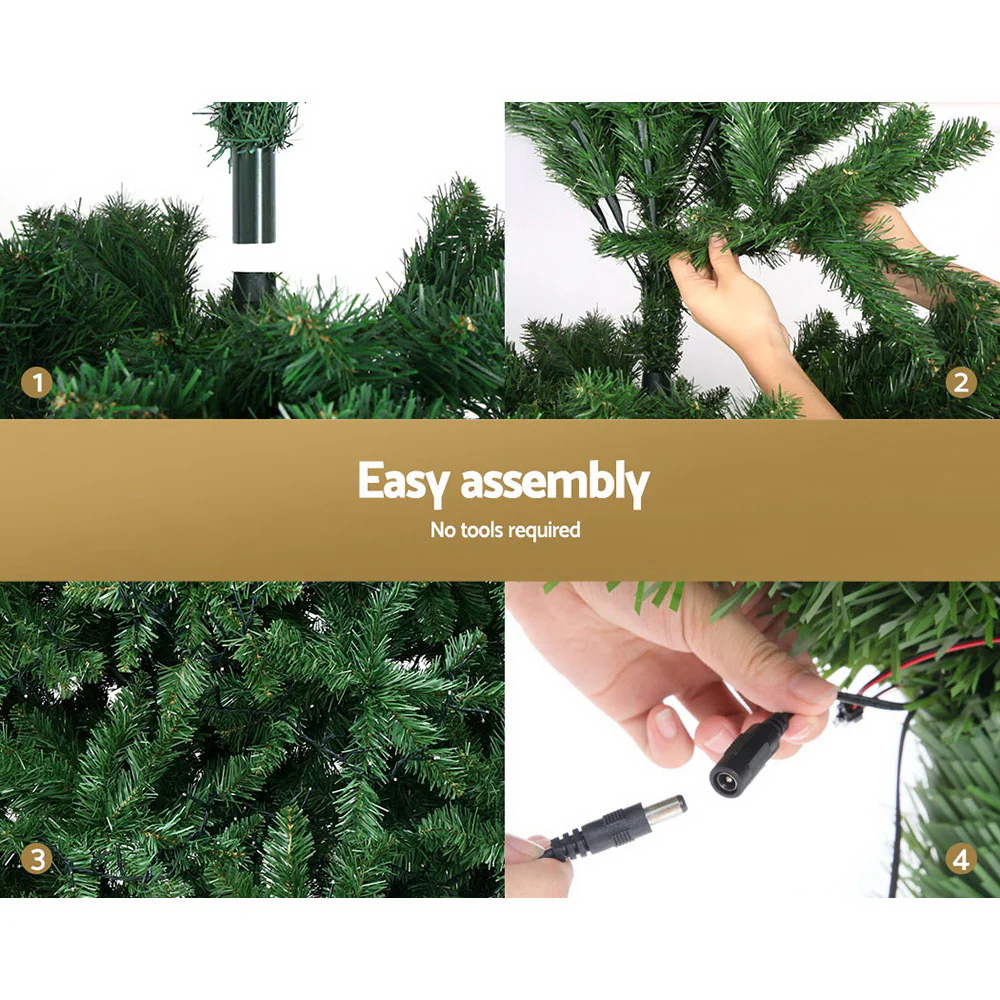 7FT / 2.1M Christmas Tree – 1000 Tips – Pre-lit 1134 Multi-Colour LED Lights (8 Modes) - Image 6