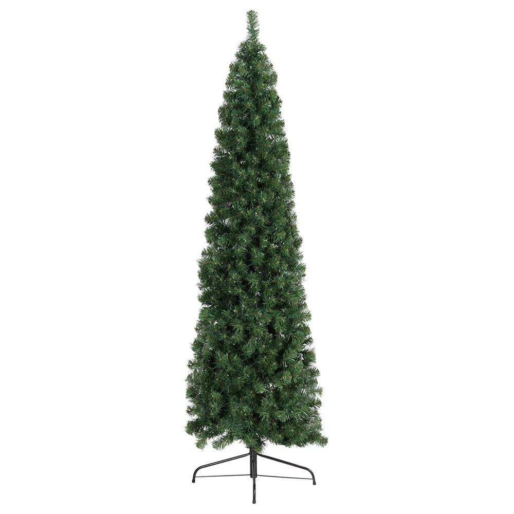 7FT / 2.1M Slim Corner Christmas Tree – 430 Tips – Pre-lit 250 Warm White LED Lights (Space-Saving Design) - Image 4