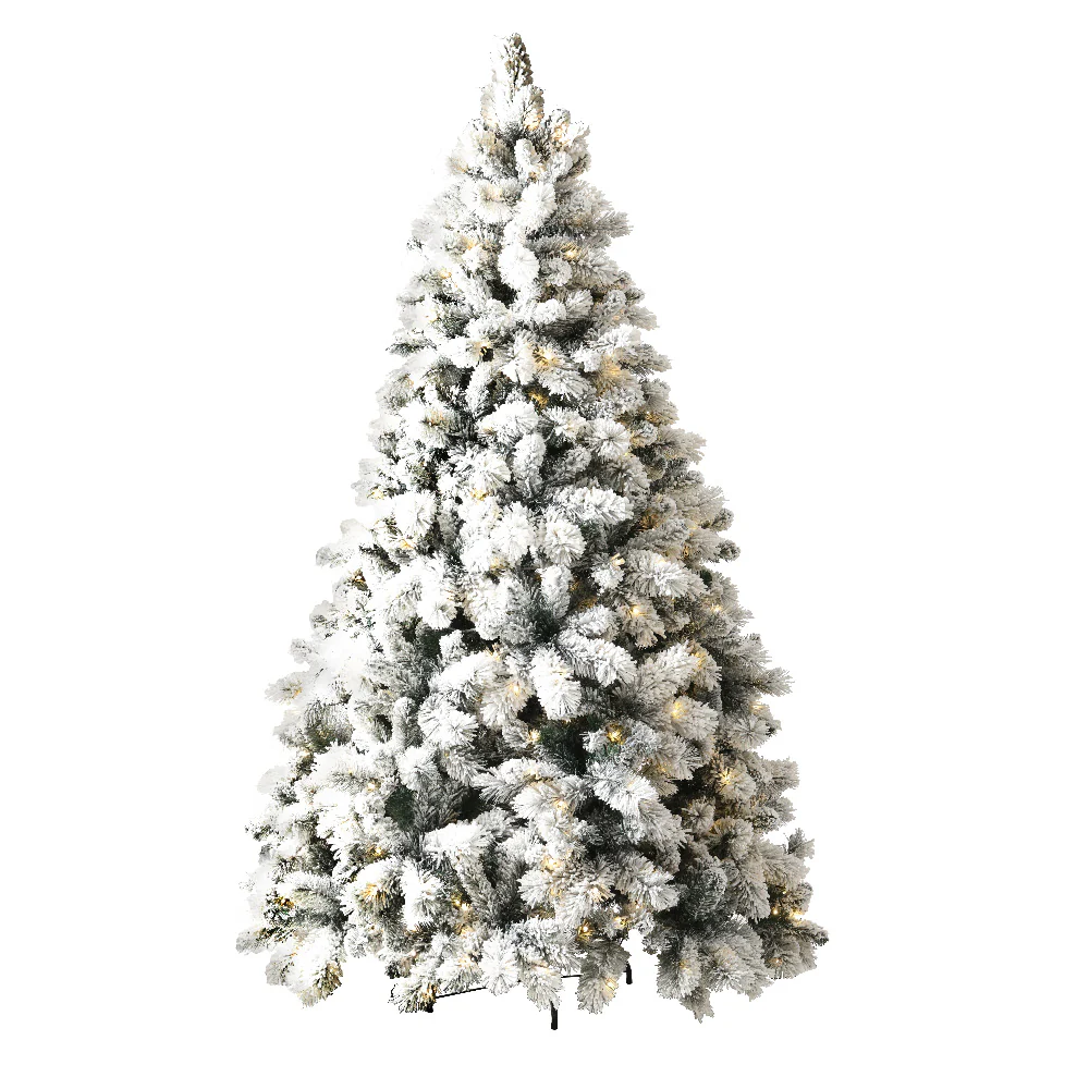 7FT / 2.1M Snowy Christmas Tree – 1189 Tips – Pre-lit 500 Warm White LED Lights - Image 4