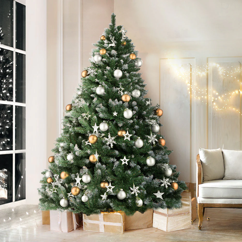 7FT / 2.1M Snow Tipped Christmas Tree – 1000 Tips – Classic Standard Design - Image 8