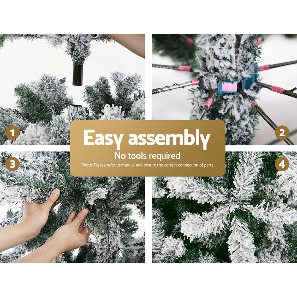 7FT / 2.1M Snowy Christmas Tree – 1106 Tips - Image 6