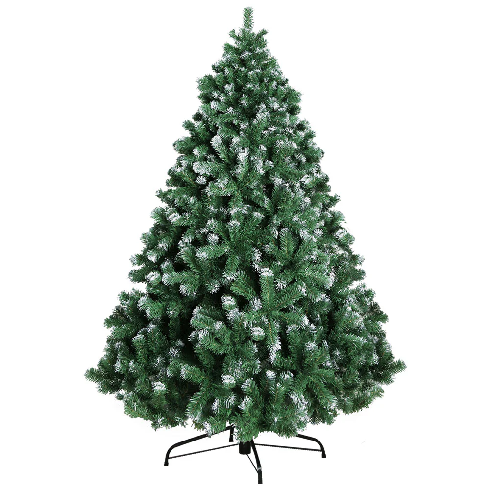 7FT / 2.1M Snowy Christmas Tree – 1250 Tips – Traditional Full Design - Image 2