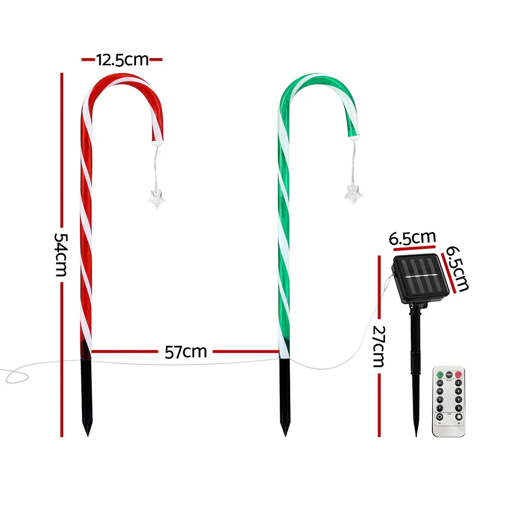 8 PCS Christmas Lights Path Ground Light Garden Decorations 72 LED - Image 2