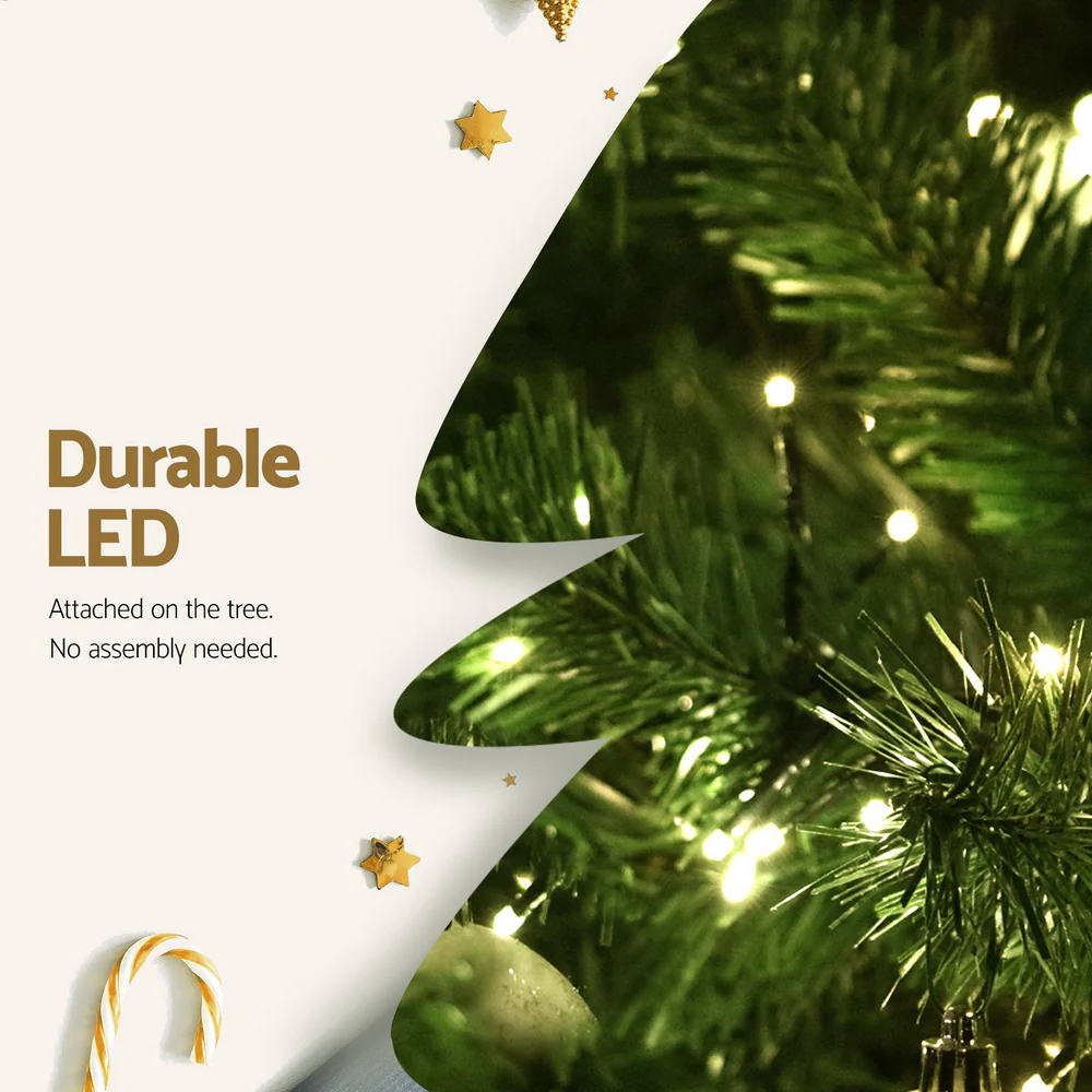 8FT / 2.4M Christmas Tree – 1488 Tips – Pre-lit 1488 Warm White LED Lights - Image 6