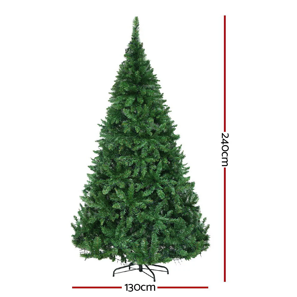 8FT / 2.4M Christmas Tree – 1488 Tips – Pre-lit 1488 Warm White LED Lights (8 Modes) - Image 3