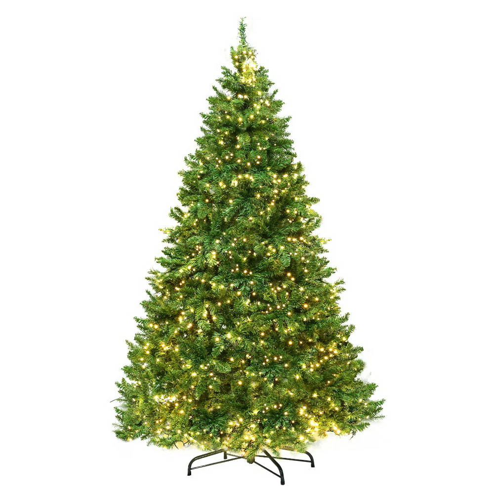 8FT / 2.4M Christmas Tree – 1488 Tips – Pre-lit 1488 Warm White LED Lights (8 Modes) - Image 4