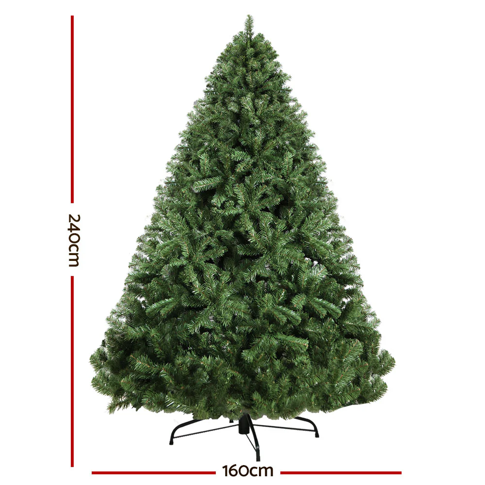 8FT / 2.4M Green Christmas Tree – 1500 Tips – Traditional Full Design - Image 3