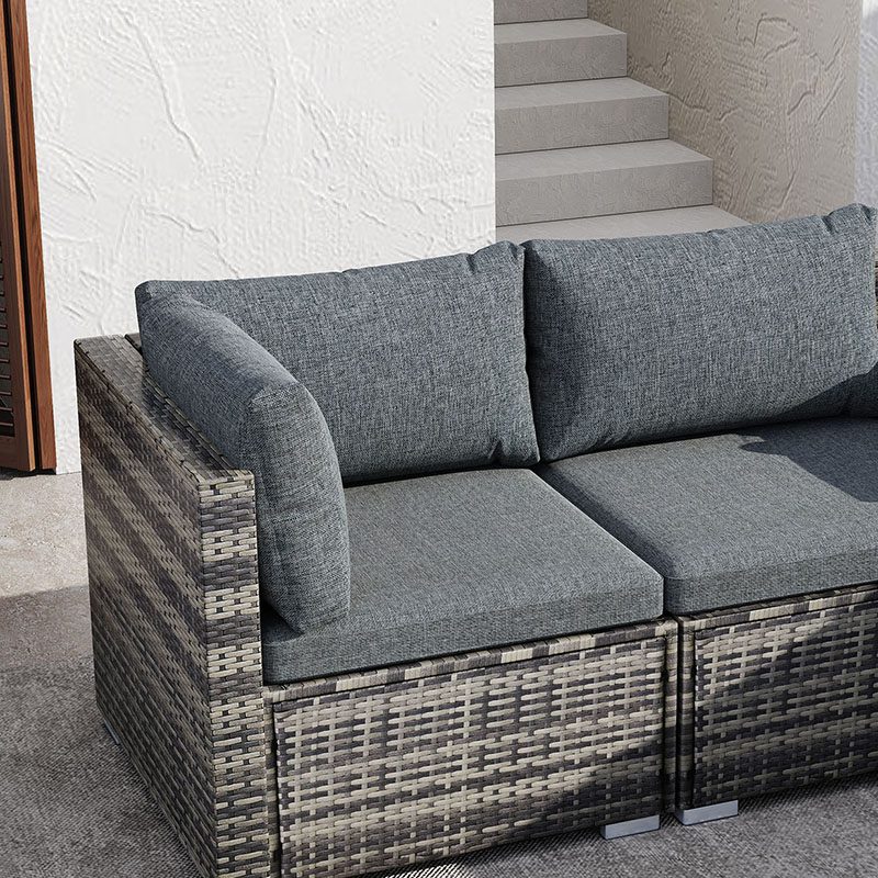 8PCS Outdoor Furniture Modular Lounge Sofa Lizard-Grey - Image 4