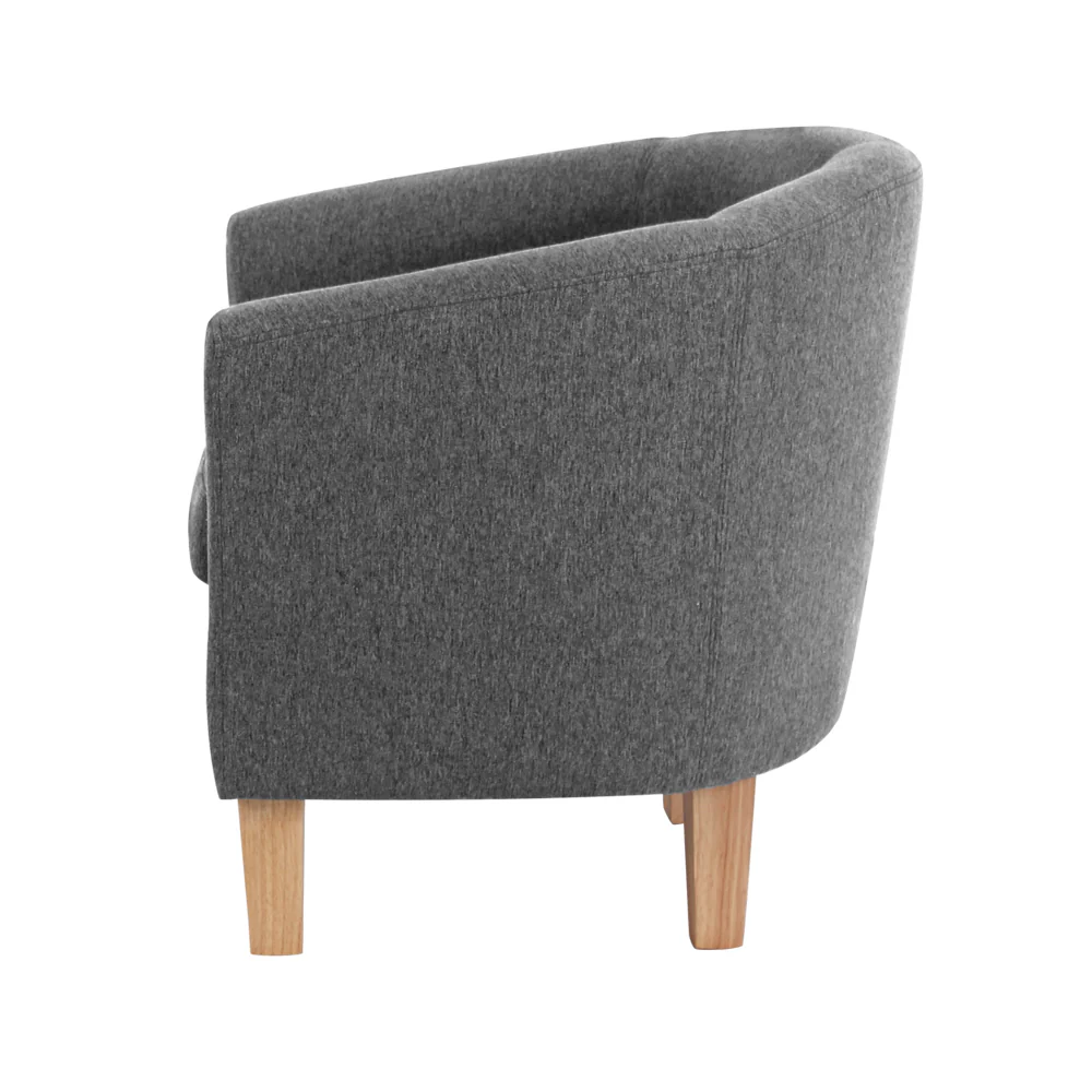 Abby Fabric Armchair - Grey - Image 4