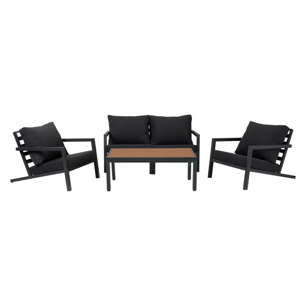 Aidan 5 Piece Garden Furniture Set - Slate Grey - Image 3