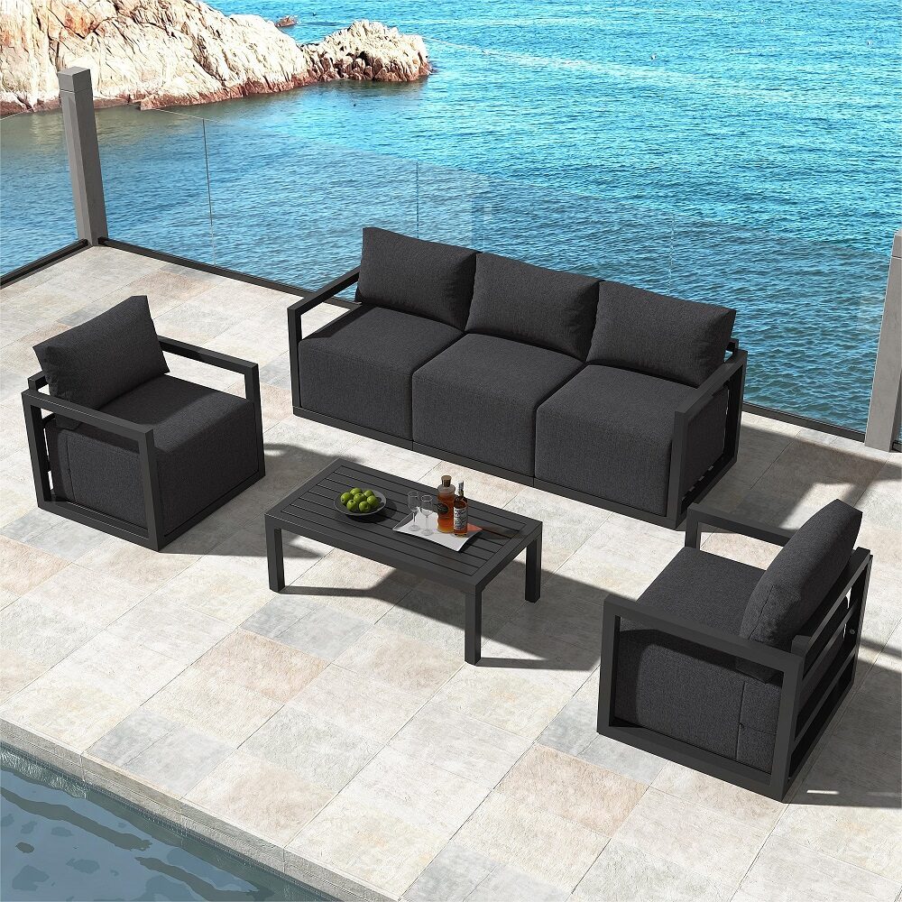 Alfresco 5-Seater Deep-Seated Patio Set – White - Image 2