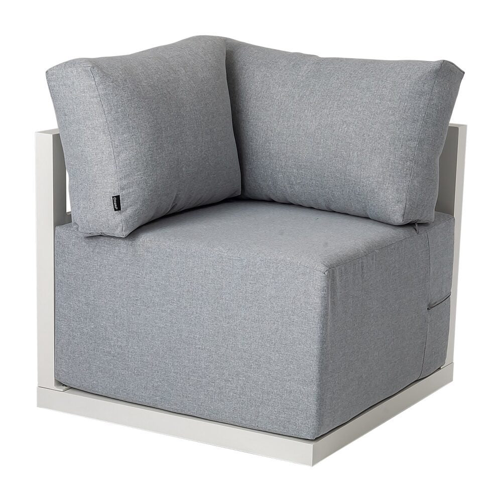 Alfresco Contemporary All-Weather Lounge Set – White - Image 8
