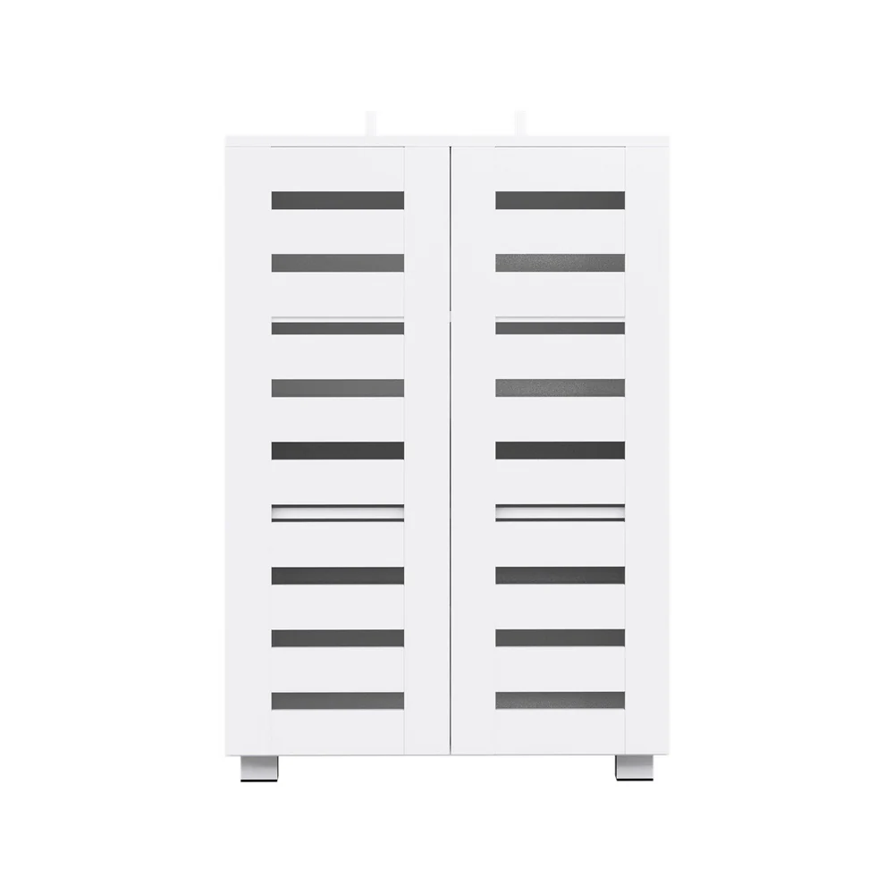 Alster 2 Door Shoe Cabinet – White Finish - Image 4