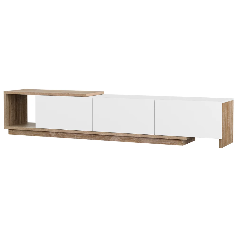 Arlo Extendable TV Unit – Oak & White - Image 2