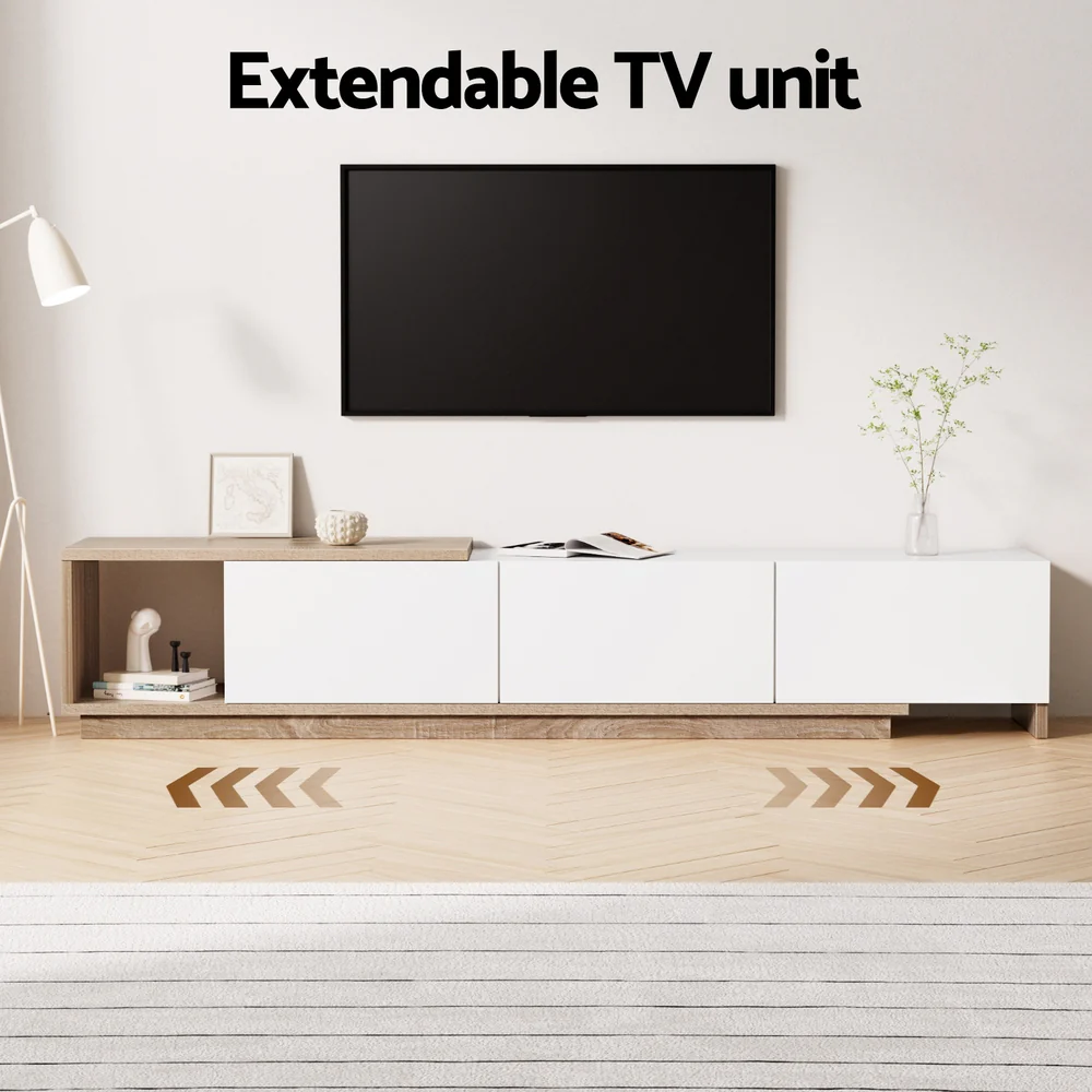 Arlo Extendable TV Unit – Oak & White - Image 6