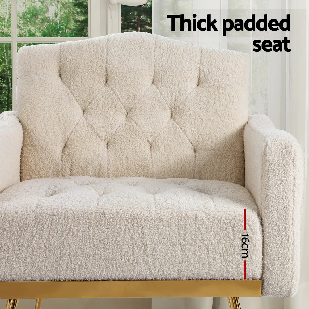 Armchair Boucle Beige Nicole - Image 5