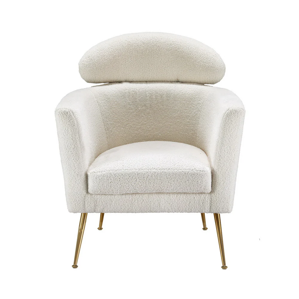 Armchair Boucle Fabric White Yoli - Image 3