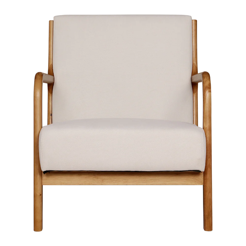 Armchair Fabric Beige Olive - Image 3