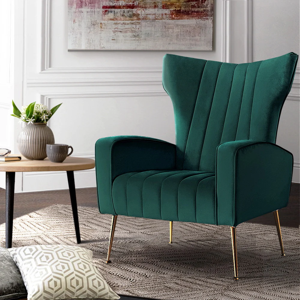 Armchair Green Velvet Kate - Image 8