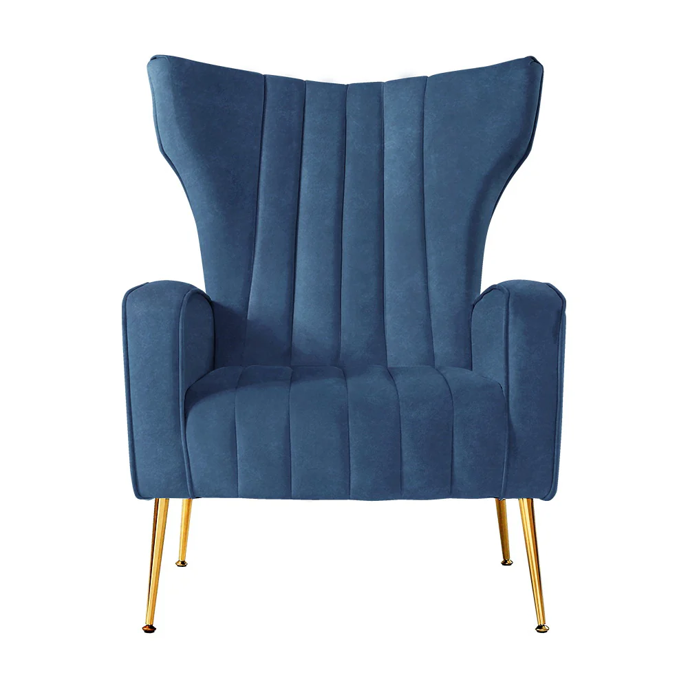 Armchair Navy Velvet Kate - Image 3
