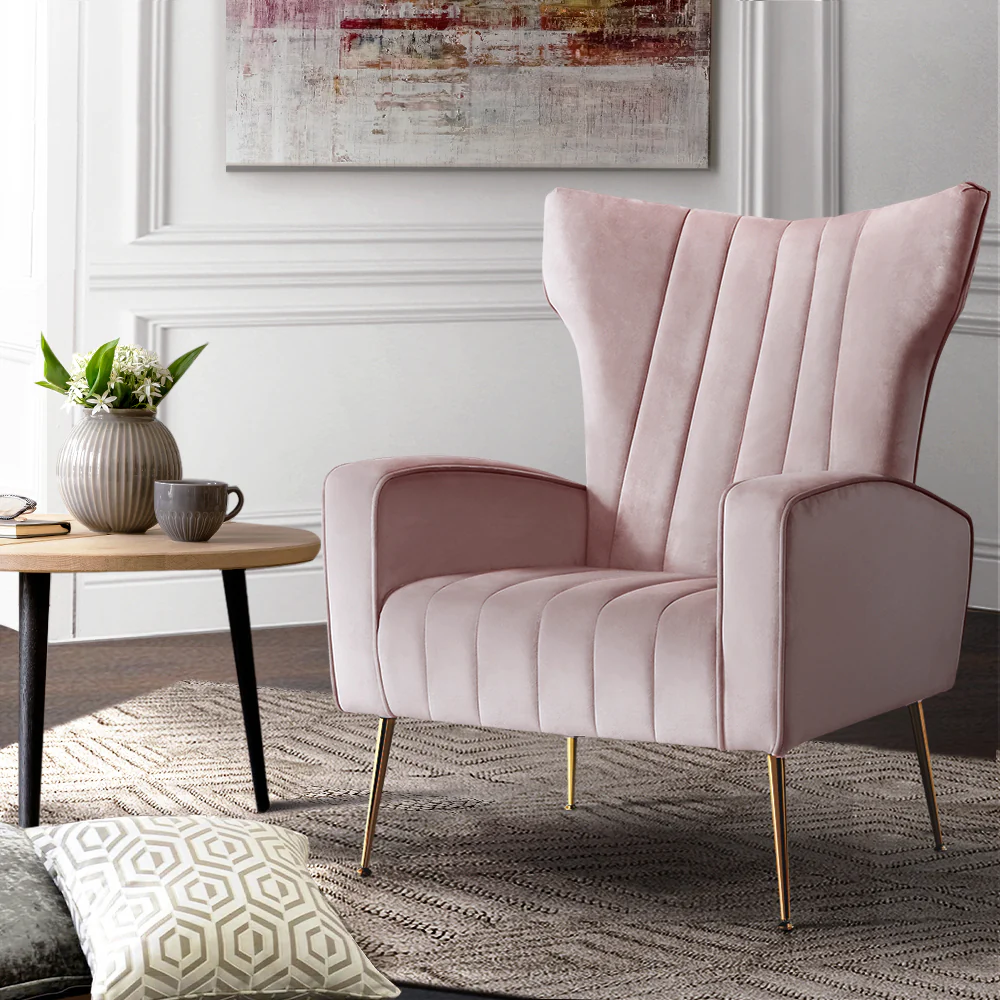 Armchair Pink Velvet Kate - Image 8
