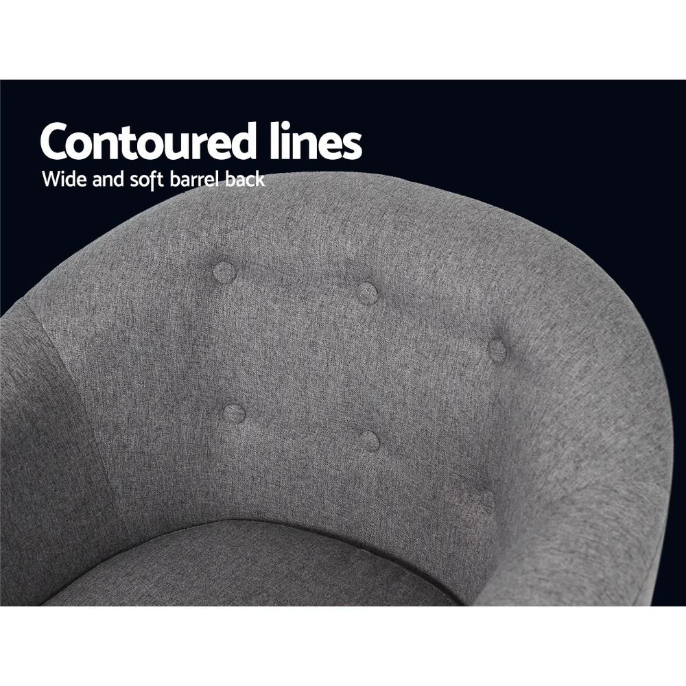 Armchair Tub Chair Grey Adora - Image 5