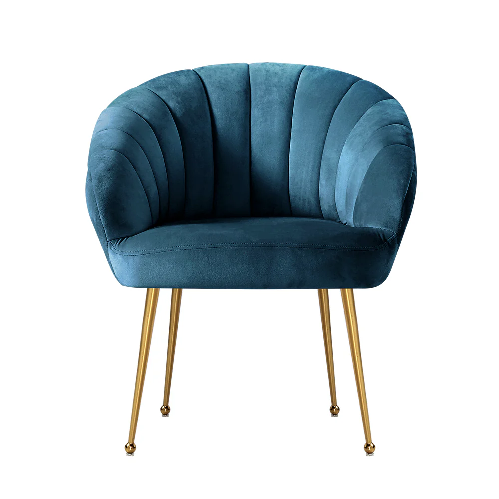 Armchair Velvet Blue Eloise - Image 3