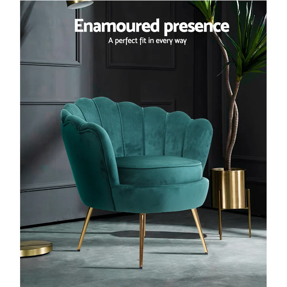 Armchair Velvet Green Callista - Image 3