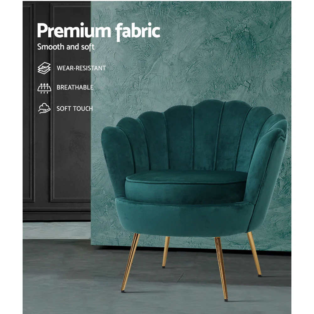 Armchair Velvet Green Callista - Image 4