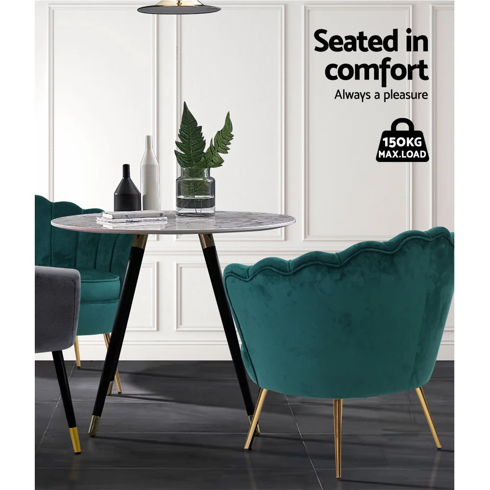 Armchair Velvet Green Callista - Image 5