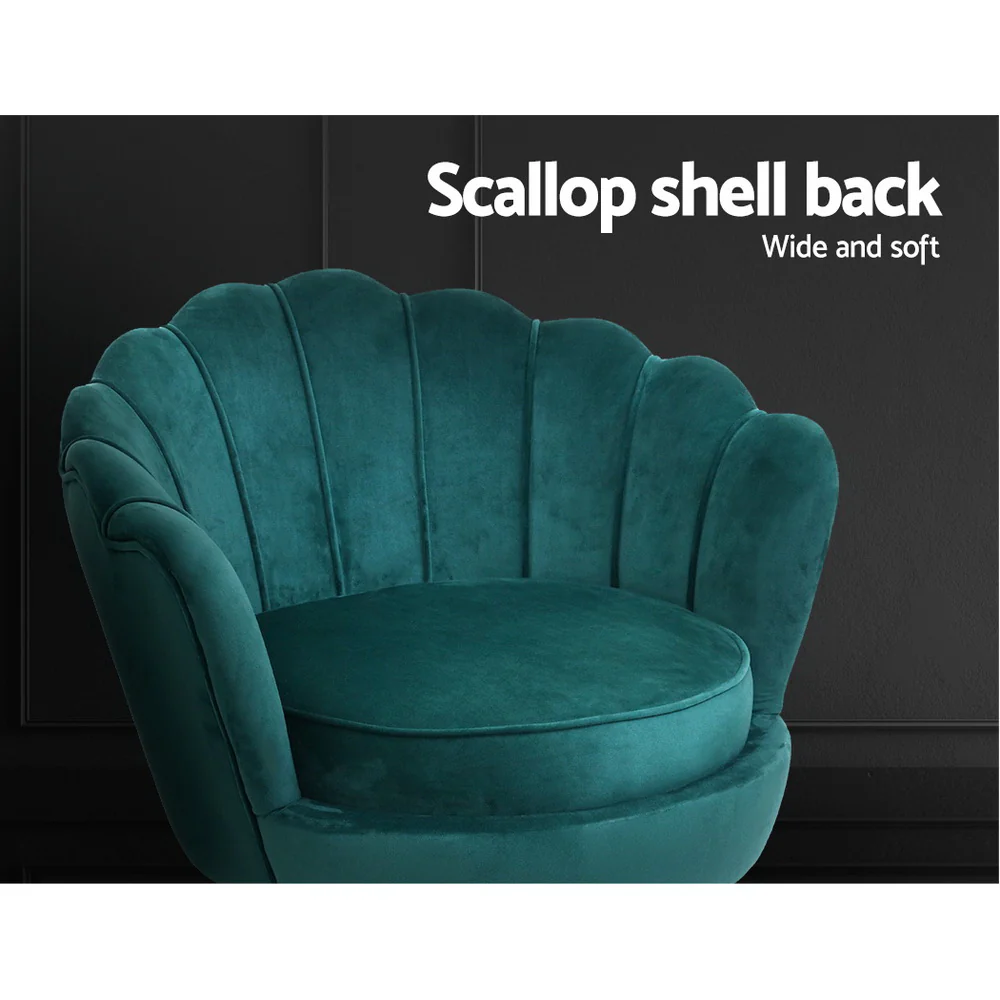 Armchair Velvet Green Callista - Image 6